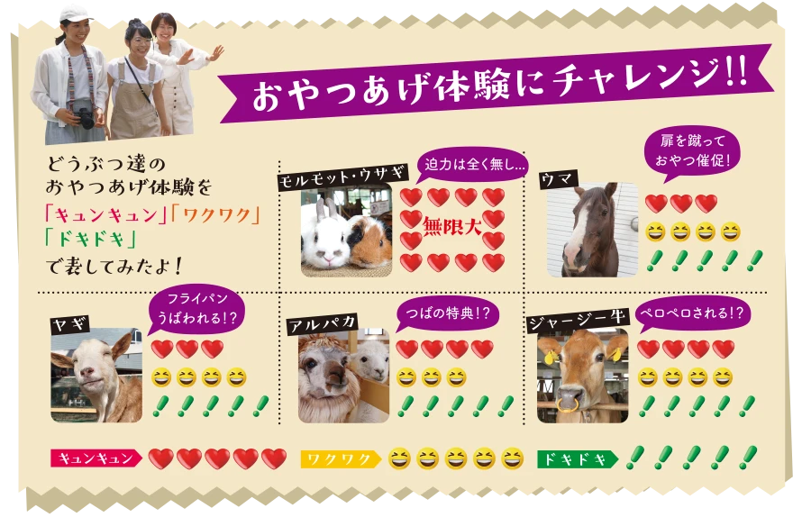 おやつあげ体験にチャレンジ！！